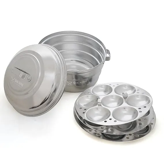 Solaris Kitchenware's Aluminium Idli Pot Lightweight & Durable Perfect for Fluffy Idlis